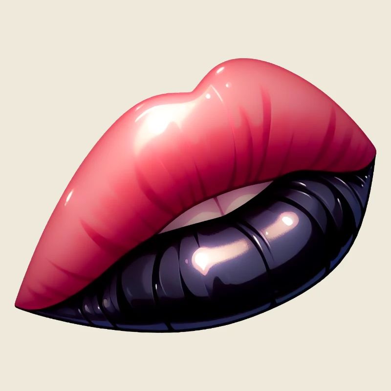 Black lips, mesmerizing charm.