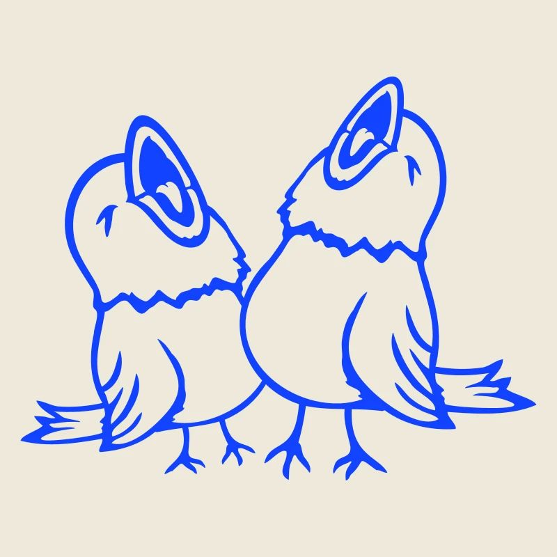 2 Budgies, Songbirds, Sparrows, Chirping Team