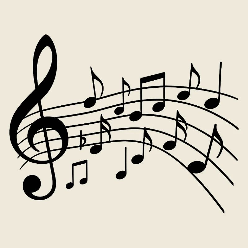 Musical Notes Variant 2 Black
