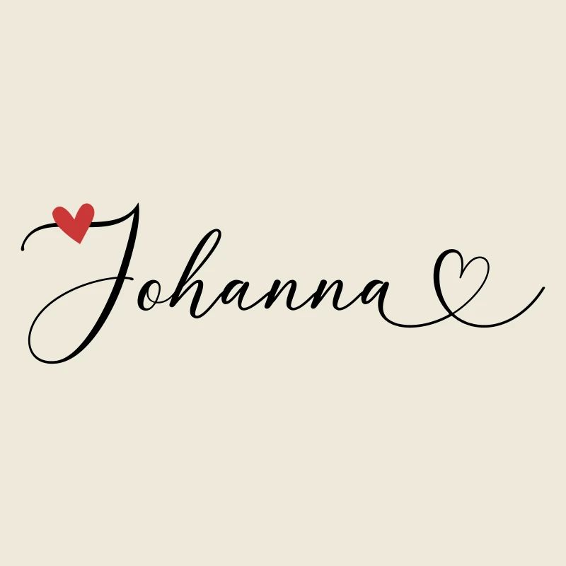 Johanna Last name First name Calligraphy heart