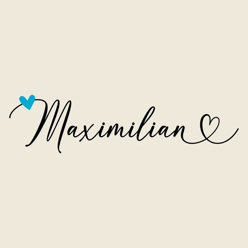 Maximilian Last name First name Calligraphy heart