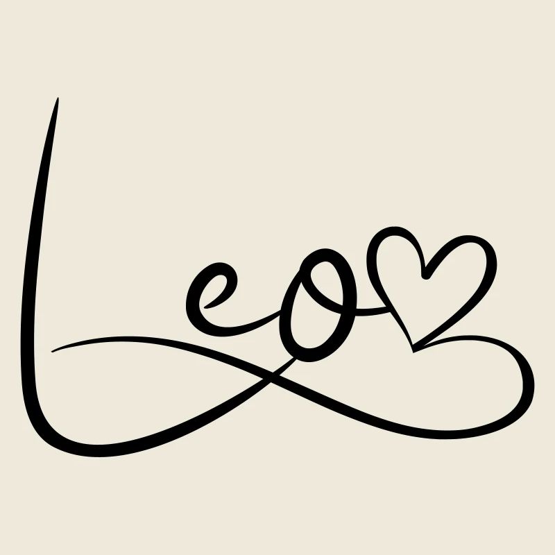 Leo Name First Name Heart Decor