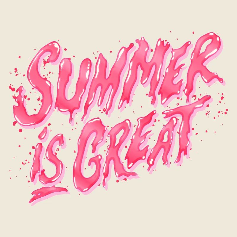 Summer is Great (lettres, rose)