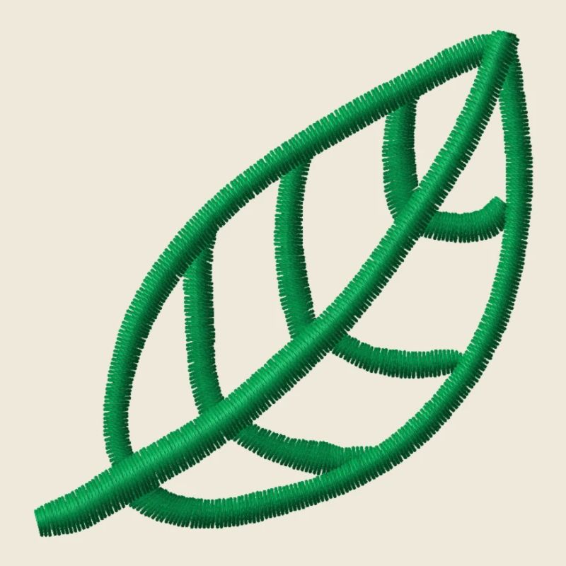 Feuille brodée