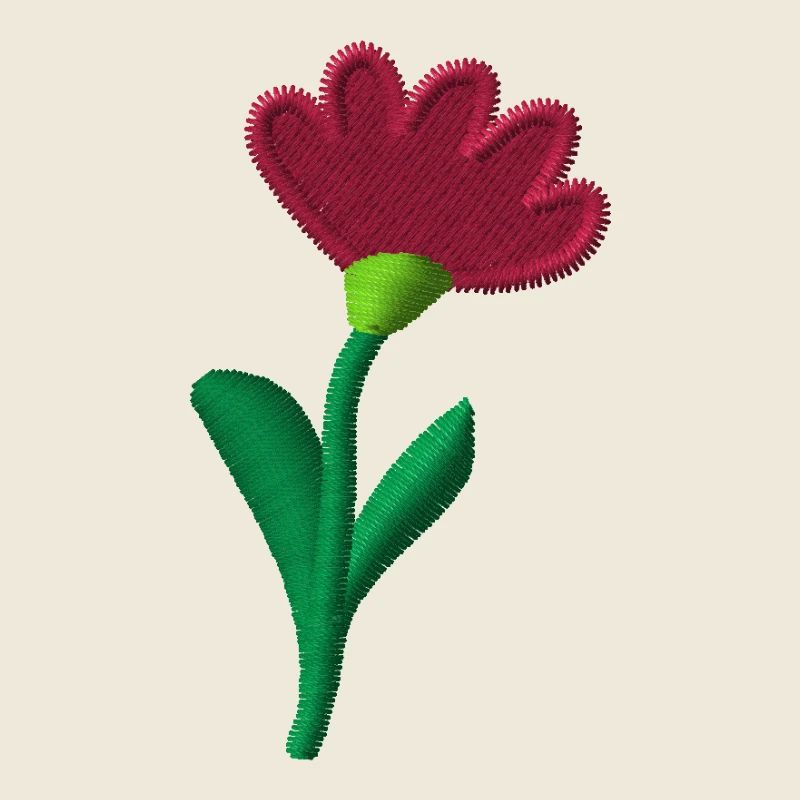 Blume bestickt