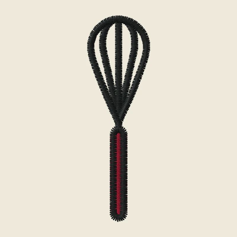 Embroidered whisk