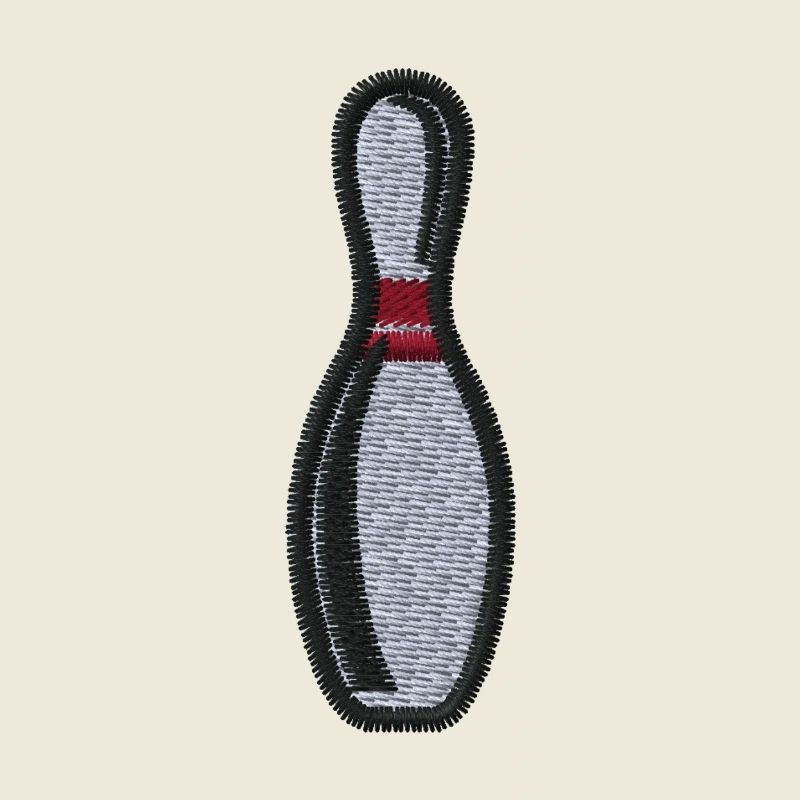Bowling Pin bestickt