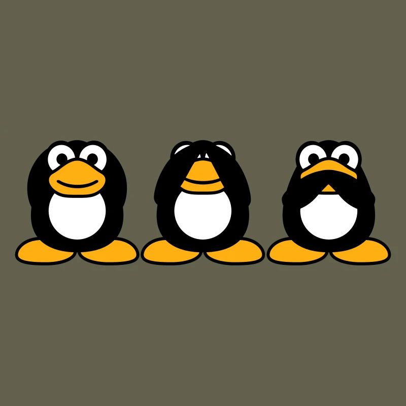 Three wise penguins don't hear anything say team