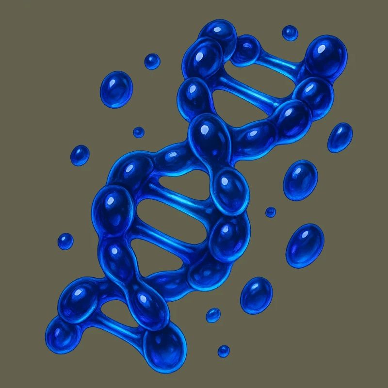 Molécule d’hélice d’ADN 3D Bleu