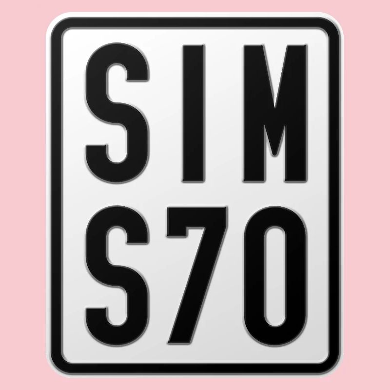 Plaque d’immatriculation du cyclomoteur Simson S70