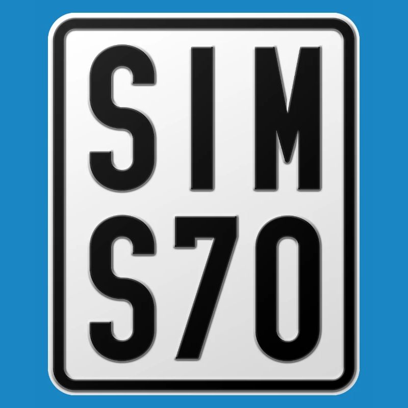 Plaque d’immatriculation du cyclomoteur Simson S70