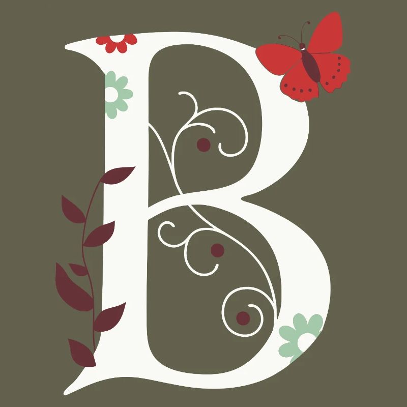 Buchstabe B Monogramm Retro