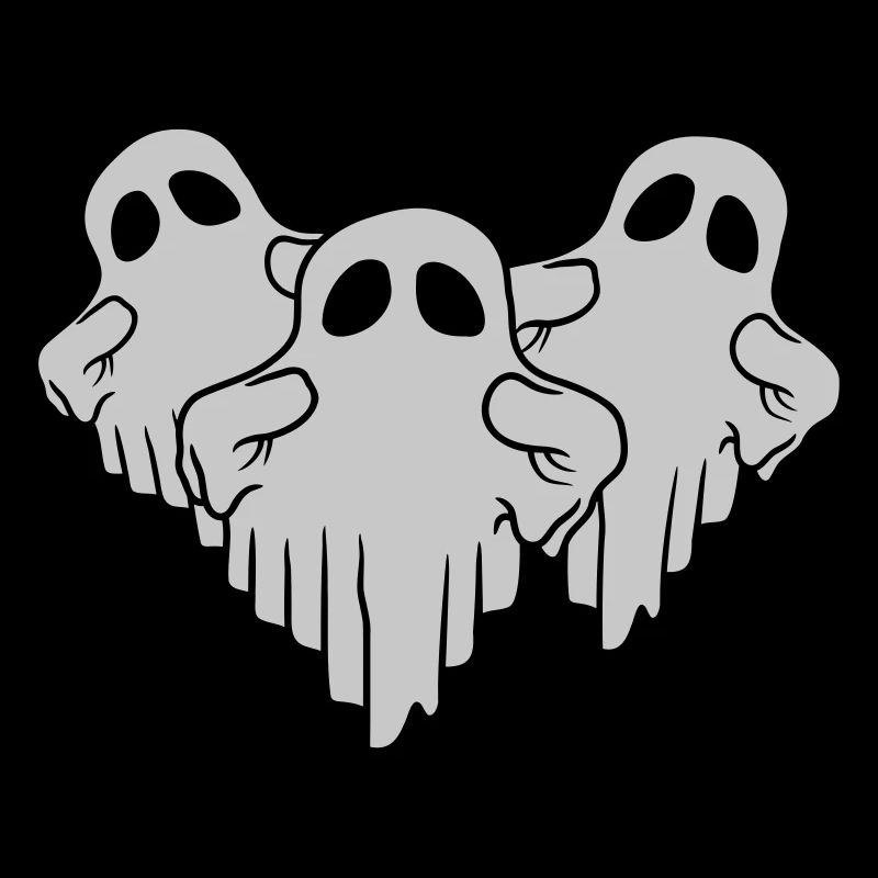3 funny floating ghosts