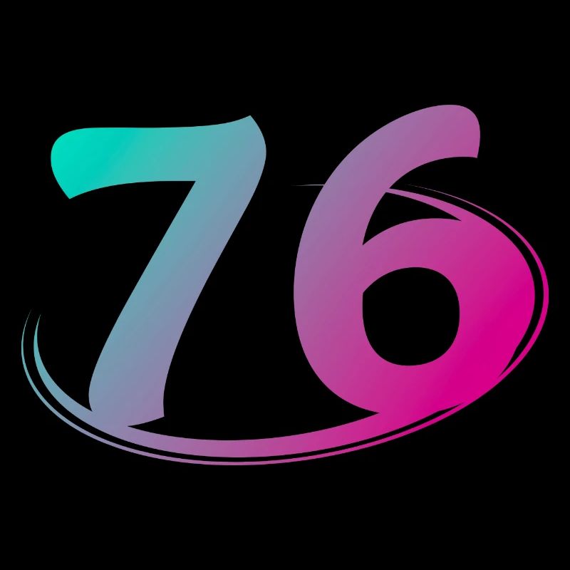 Numéro 76 multicolore