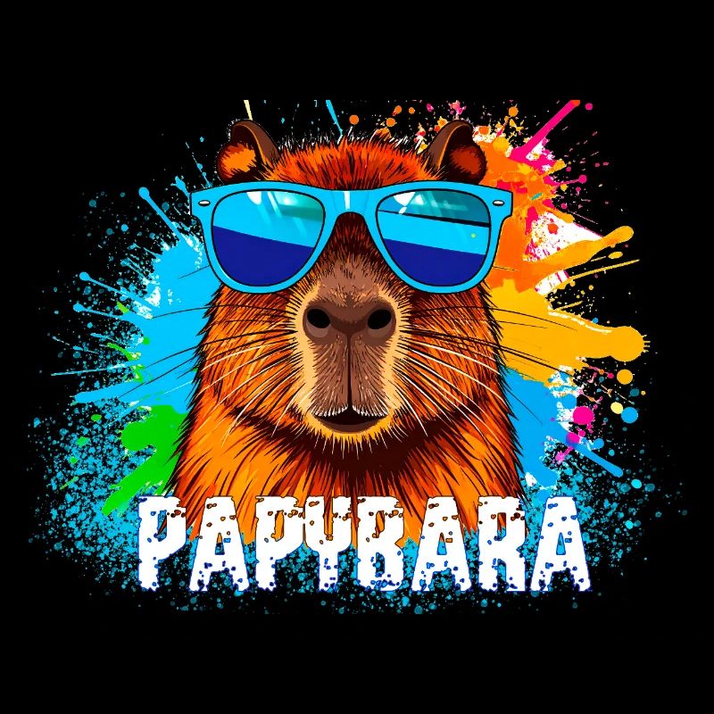 capybara mit sonnenbrille, illustration,graffiti