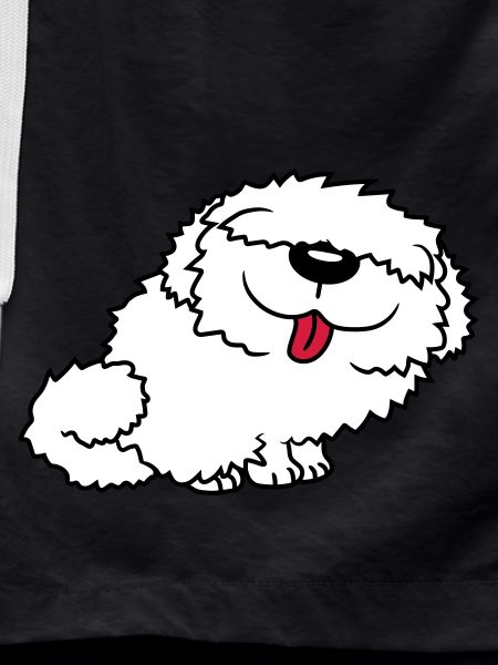 Funny bobtail dog
