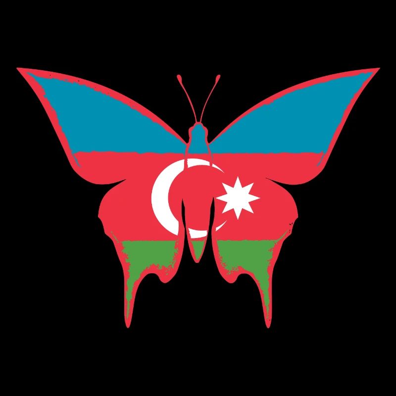 Azerbaijan Flag Butterfly