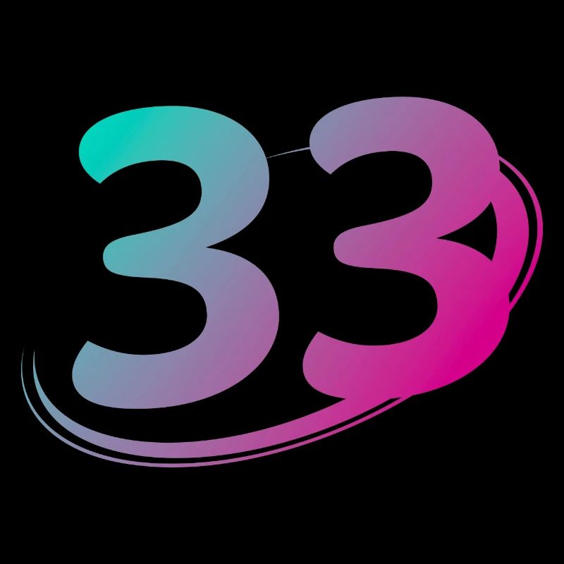 Numéro 33 multicolore