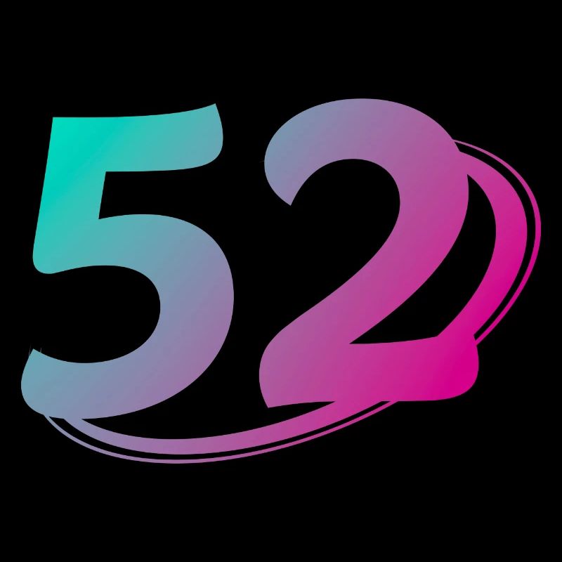 Numéro 52 multicolore