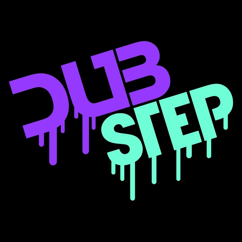 Drop Dub Step Techno Music Party Club Texte Logo