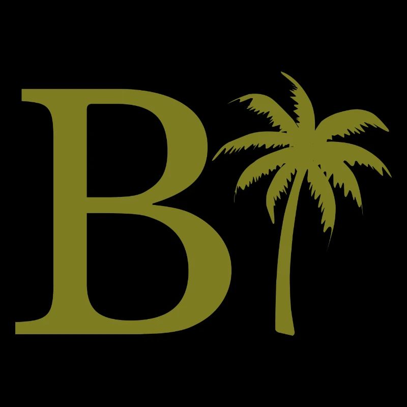 Letter b green Palm