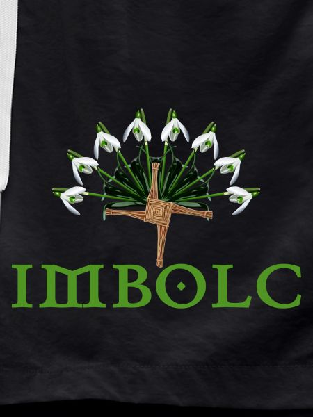 imbolc with snowdrop semicircle