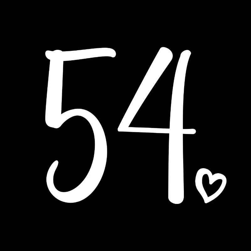 Cute Number 54, 54 Years Old, 54th Birthday Gift
