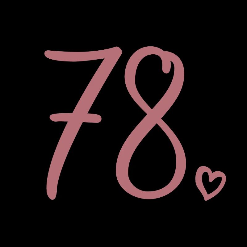 Cute Number 78, 78 Years Old, 78th Birthday Gift