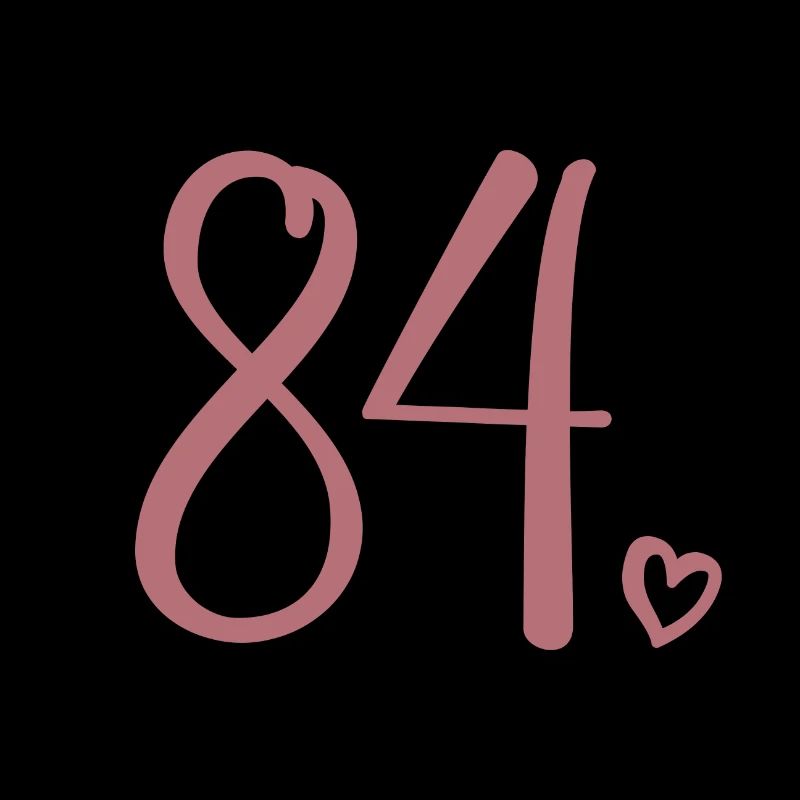 Cute Number 84, 84 Years Old, 84th Birthday Gift