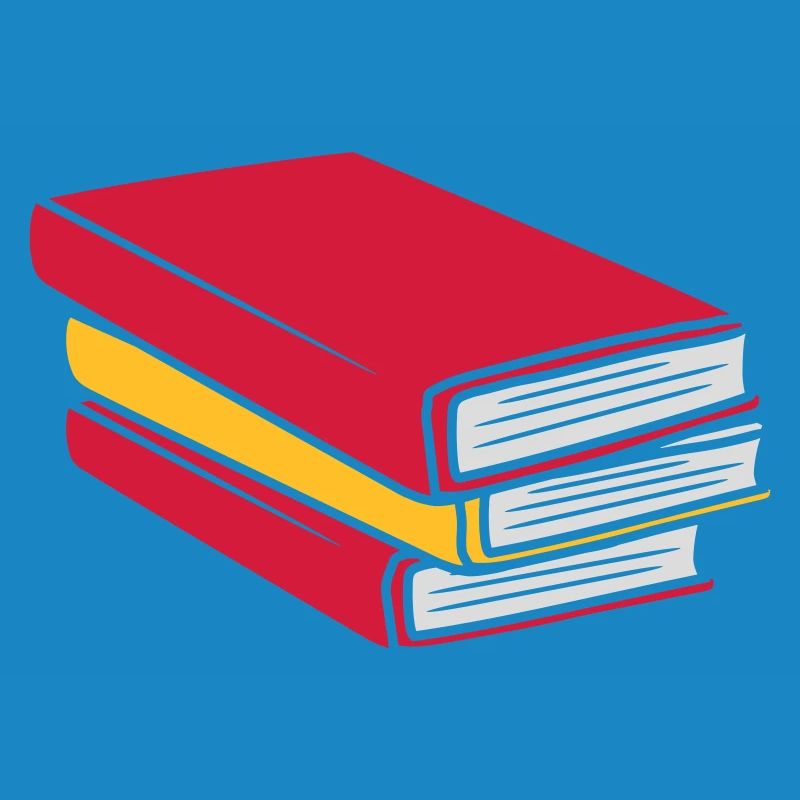 Design stacked books comic