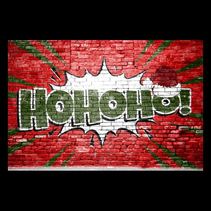 Hohoho! Weihnachten Weihnachten Comic Stil Graffiti Brief