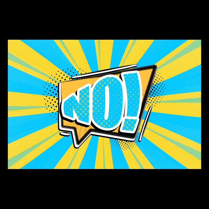 No! Comic Style Bubble Graffiti Lettering