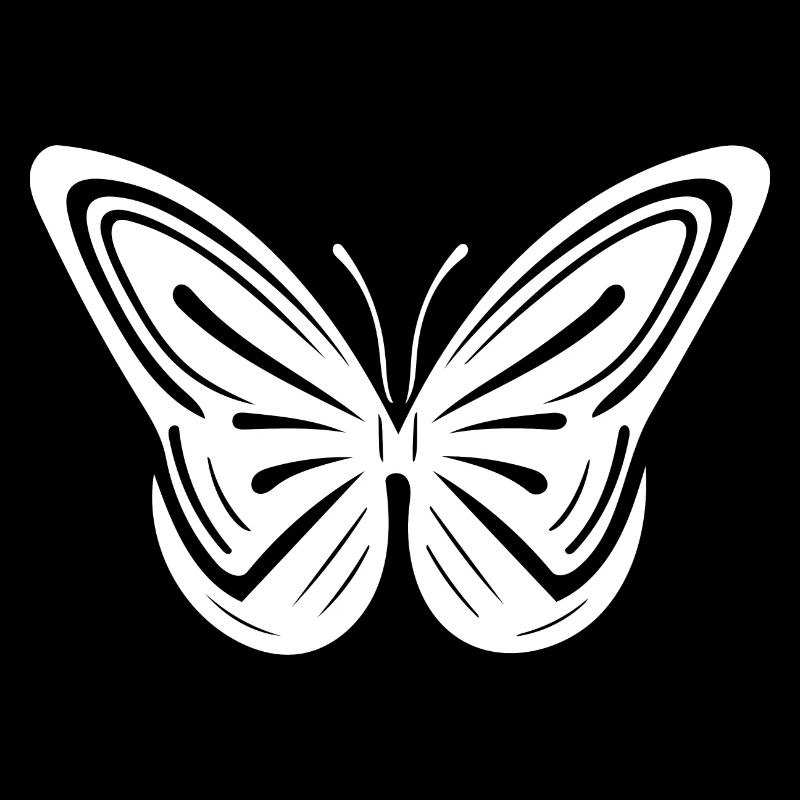 Elegant vintage geometric butterfly