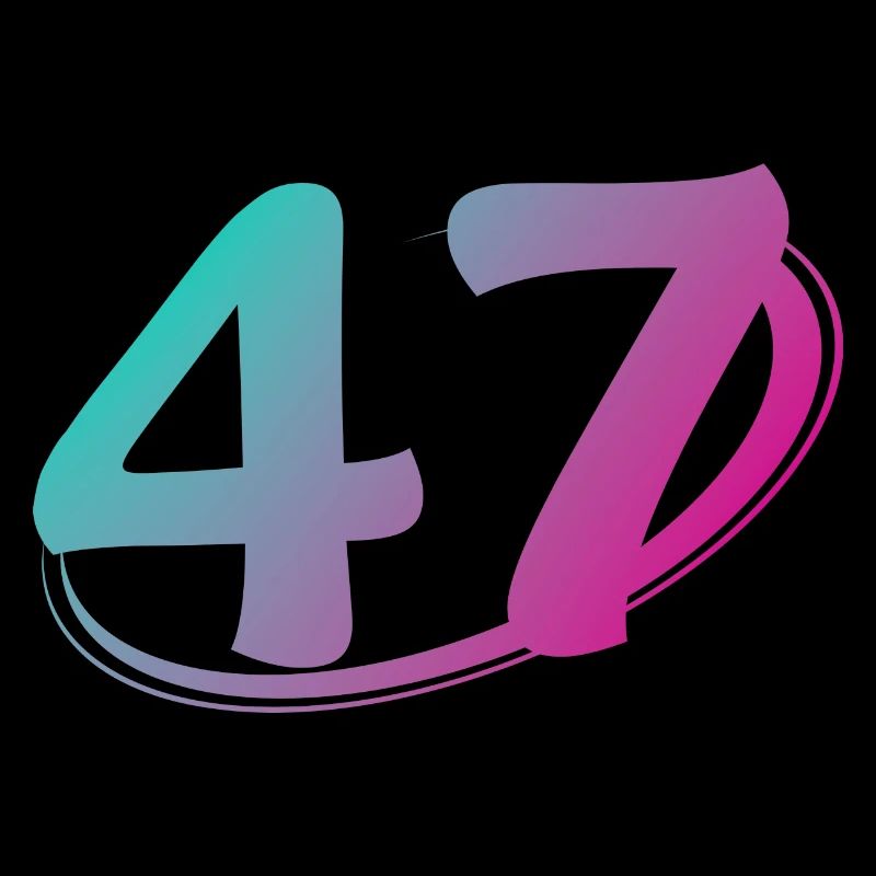 Numéro 47 multicolore