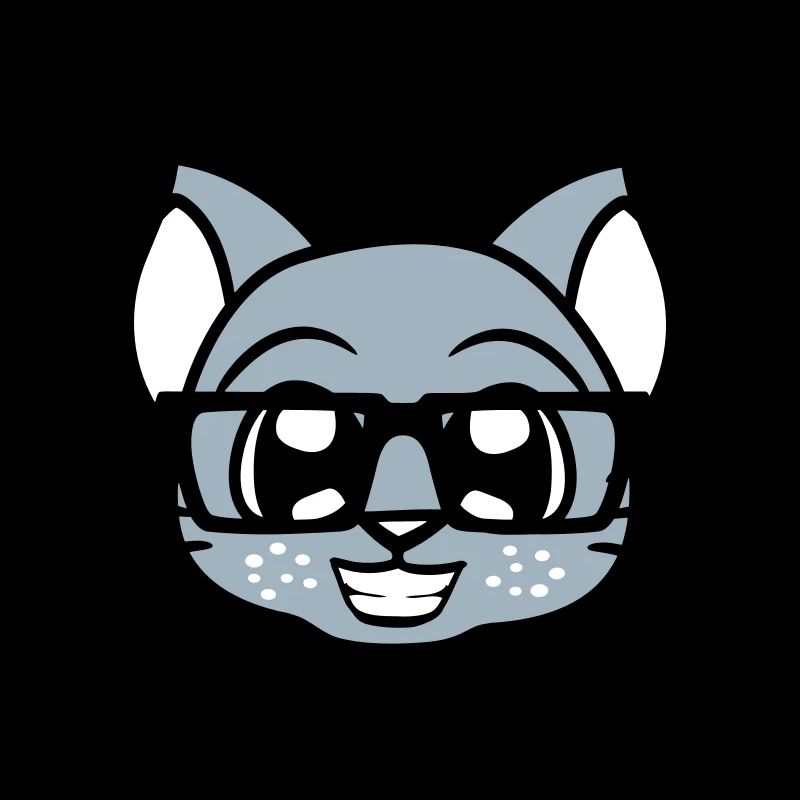 Smart Nerd Cat Lunettes à monture en corne Geek Kitten