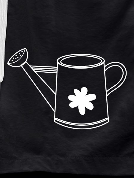 Watering Can Garden Drawn