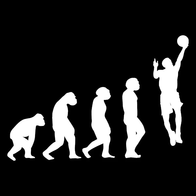 Basketballspieler Evolution Basketball