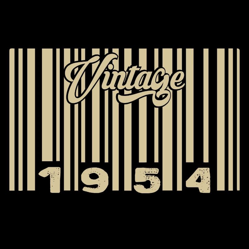vintage 1954 Code barre 1954: Année 2025.