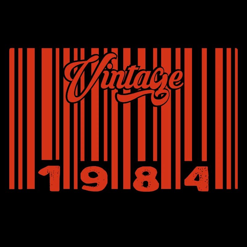 vintage 1984 né en 1984 41 ans bar code anniversai