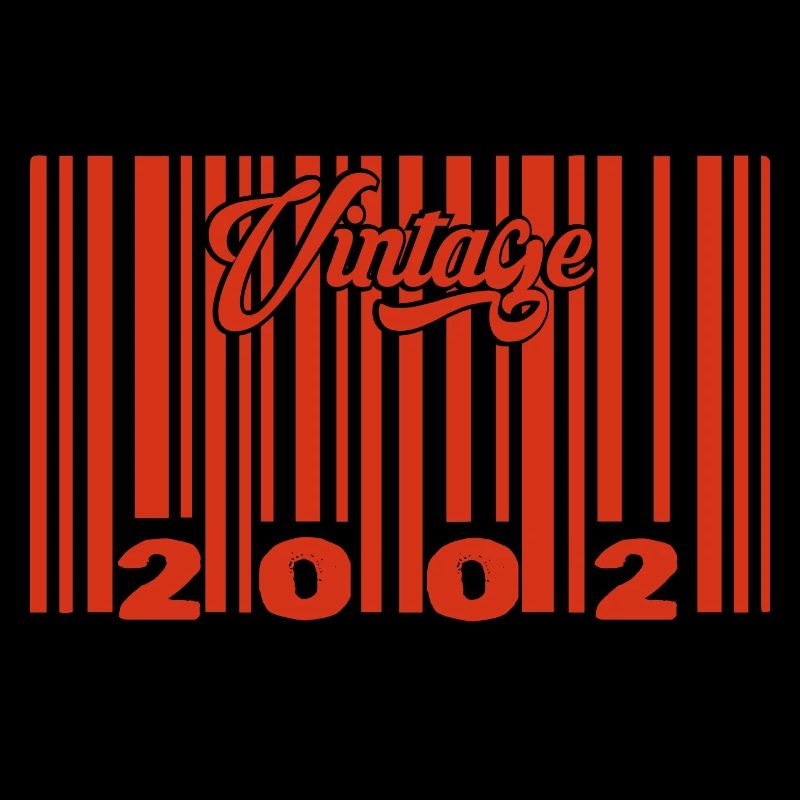 Vintage 2002 Born In 2002 23 Year Old Bar Code Anniversai