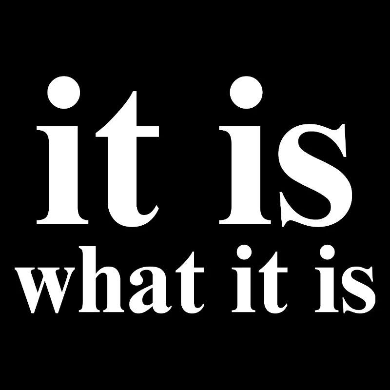 it is what it is