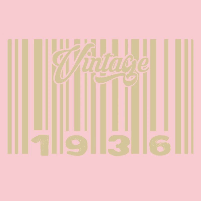vintage 1936 Code barre 1936: Année 2025.
