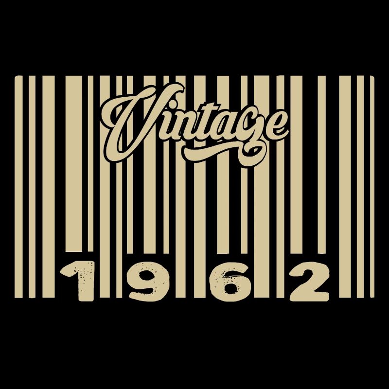 Vintage 1962 Barcode 1962: Year 2025.