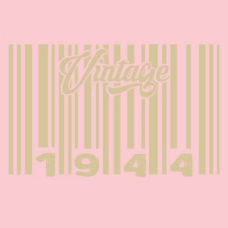 Vintage 1944 Barcode 1944: Year 2025.