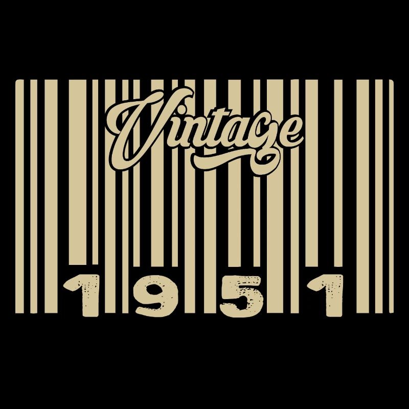 vintage 1951 Code barre 1951: Année 2025.