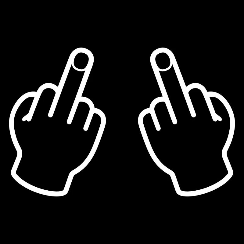 Mittelfinger Hand Frech