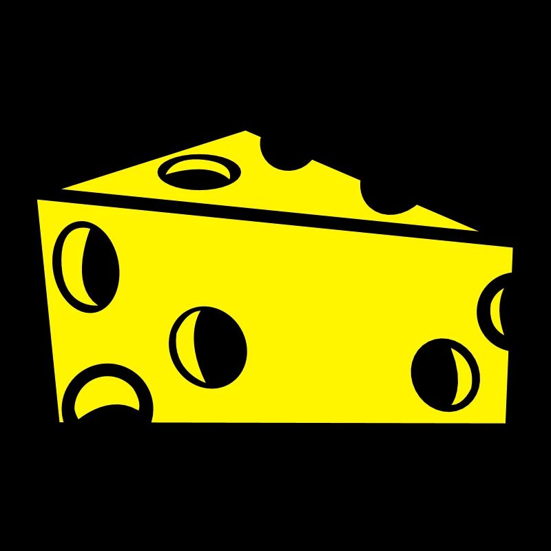 Schweizer Käse mit Löchern, in Scheiben