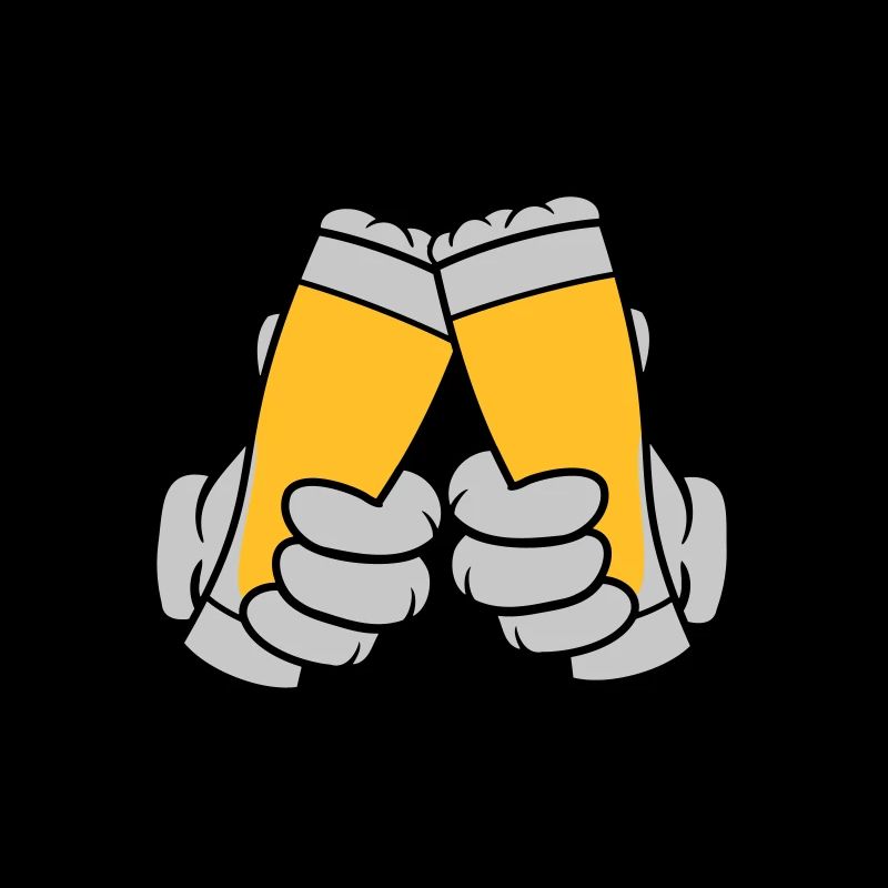 2 Freunde Anstoßen Bierglas