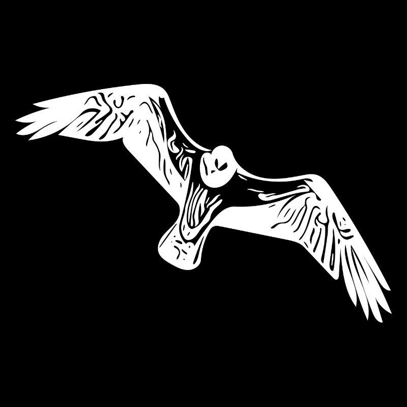 Mouette vintage en vol