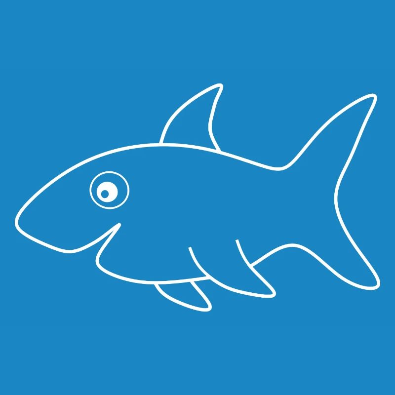 Requin blanc Poisson blanc comique